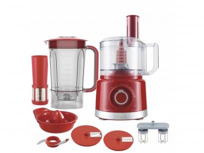 Multiprocessador de Alimentos Philco Vermelho - PMP1550V Pro Turbo 6 em 1 900W