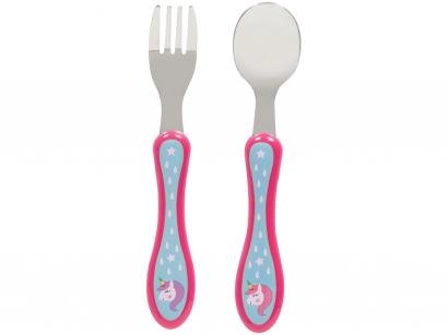 Kit Talher Infantil Buba Unicórnio Star - Colorido 2 Peças