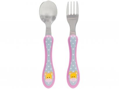 Kit Talher Infantil Buba Girafinha - Colorido 2 Peças