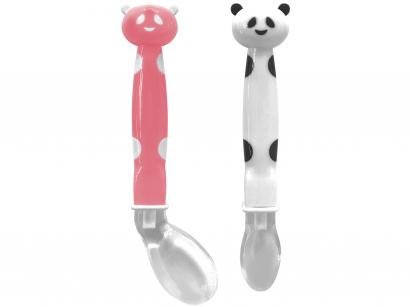 Kit Colher para Bebê de Silicone Buba Pandinha - 2 Peças