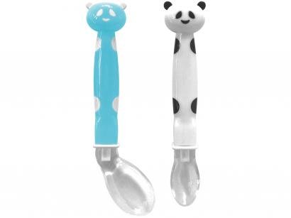 Kit Colher para Bebê de Silicone Buba Pandinha - 2 Peças