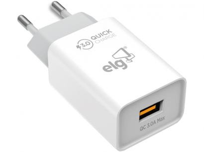 Carregador de Parede Carga Rápida Universal - Entrada USB Elg Evolution WC1S-QC3