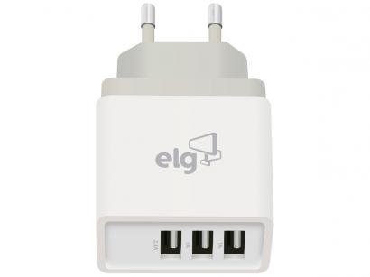 Carregador de Parede Carga Rápida Universal - 3 Entradas USB Elg Evolution WC3S