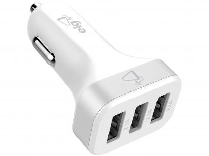 Carregador Veicular Carga Rápida Universal - 3 Entradas USB ELG Evolution CC3S