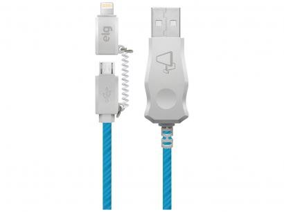 Cabo 2 em 1 Micro USB e Lightning 1m ELG Luminous - LED8510BE