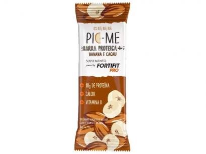 Barra de Proteína Fortifit Pro Pic-Me - Banana e Cacau Zero Açúcar 40g