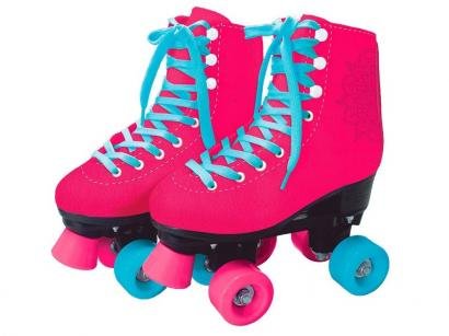Patins 4 Rodas Infantil Fun Clássico Rosa