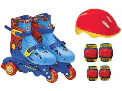 Patins In Line Infantil Fun Patrulha Canina - Colorido com Acessórios