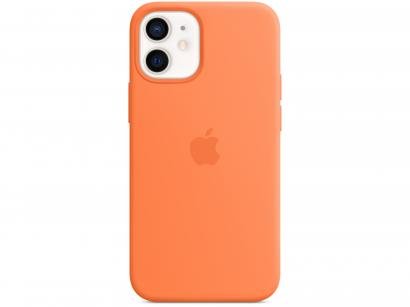 Capa de Silicone com MagSafe Laranja-kinkan - para iPhone 12 Mini Original