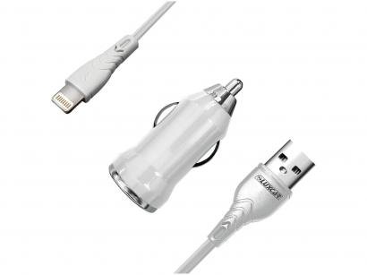 Carregador Veicular 1 Entrada com Cabo Lightning - 1m Luxcar 3727