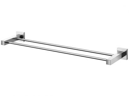 Porta-Toalha Duplo de Parede 16,20cm Cromado - 00641806 Bastão Square Docol