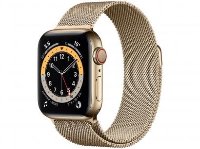 Apple Watch Series 6 40mm Dourada GPS + Cellular - Pulseira Estilo Milanês Dourada