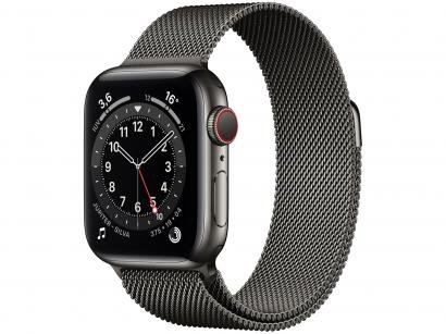 Apple Watch Series 6 40mm Grafite GPS + Cellular - Pulseira Estilo Milanês Grafite