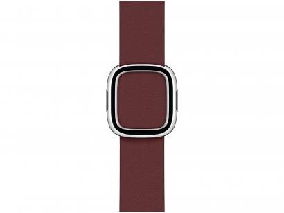 Pulseira Apple Watch Fecho Moderno Couro 40mm - Vermelho Granada Original