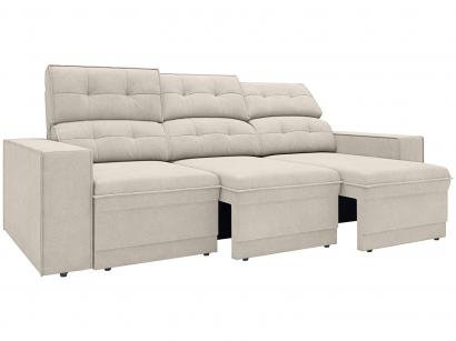 Sofá Retrátil Reclinável 3 Lugares Velosuede Lazio - Next Sofás