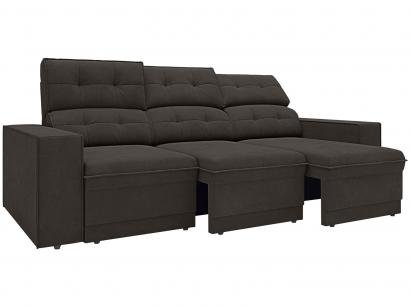 Sofá Retrátil Reclinável 3 Lugares Velosuede Lazio - Next Sofás