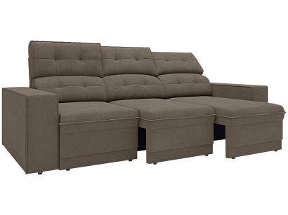 Sofá Retrátil Reclinável 3 Lugares Velosuede - Lazio Next Sofás