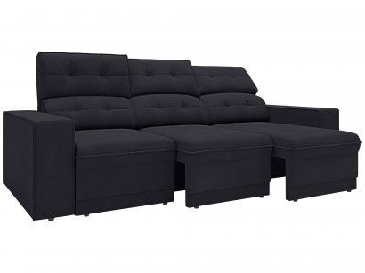 Sofá Retrátil Reclinável 3 Lugares Velosuede - Lazio Next Sofás