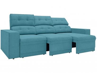 Sofá Retrátil Reclinável 3 Lugares Velosuede - Lazio Next Sofás