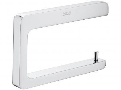 Porta Papel Higiênico Parede Metal Cromado - 1 Rolo Tempo Roca