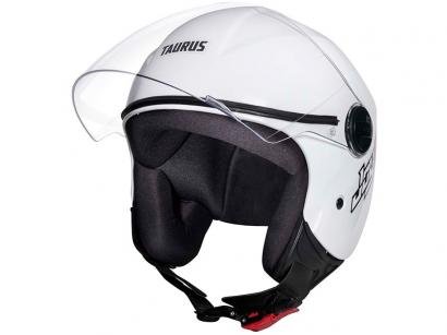 Capacete de Moto Aberto Taurus - JOY23 Branco Tamanho 56