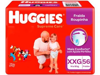 Fralda Huggies Supreme Care Roupinha Calça - Tam. XXG Mais de 14kg 56 Unidades