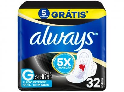Absorvente Always Noites Tranquilas Seca - com abas 32 Unidades