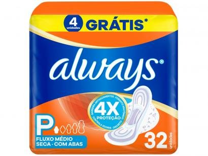 Absorvente Diário Always Super Proteção com Abas - 32 Unidades