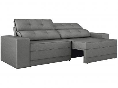 Sofá Retrátil Reclinável 5 Lugares Velosuede Leon - Next Sofás