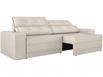 Sofá Retrátil Reclinável 4 Lugares Velosuede Leon - Next Sofás