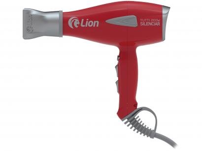 Secador de Cabelo Profissional Lion - Tutti Silenciar Vermelho e Cinza com Íons 2100W