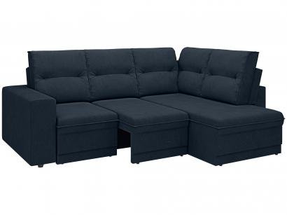 Sofá de Canto Retrátil Chaise 4 Lugares Velosuede - Jubileu Next Sofás
