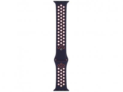 Pulseira Apple Watch Esportiva Nike 40mm - Preto-azulada/Bright Mango Original