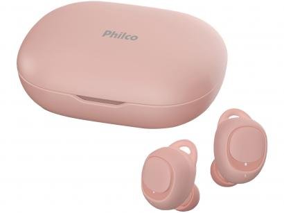 Fone de Ouvido Bluetooth Philco Air Beats PFI96ESR - True Wireless com Microfone Resistente à Água Rosa