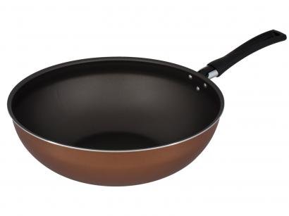 Panela Wok Antiaderente Alumínio Oliveira Ouro - Dourado 28cm