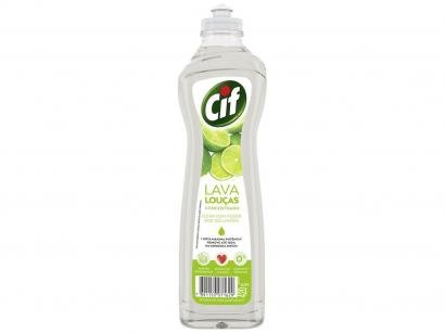 Detergente Líquido Concentrado Lava-Louças Cif - Limão Clear com Poder dos 100 Limões 420g