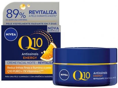 Creme Antissinais Facial Noturno Nivea Q10 Energy - 50g