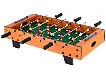 Mini Mesa de Pebolim Infantil Dm Toys - Totó Super Craque Master com 2 Bolinhas