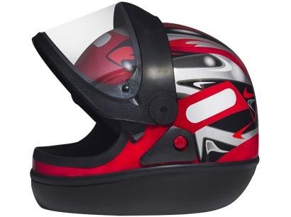 Capacete de Moto Fechado San Marino - GRAFIC Vermelho Tamanho 56