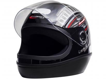 Capacete de Moto Fechado Taurus Fórmula 1 - Grafic Preto Tamanho 58