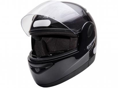 Capacete de Moto Fechado Taurus Zarref - V4 CLASSIC Preto Tamanho 56
