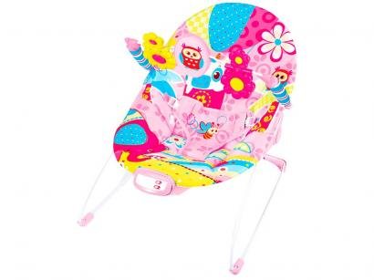 Cadeirinha de Descanso Mastela Reclinável - Vibratória com Móbile Sinfonia Pink até 11kg