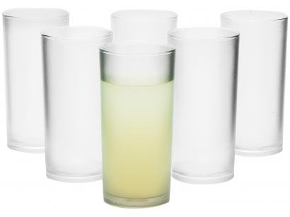 Jogo de Copos Transparente 300ml 6 Peças - VemPlast Long Drink