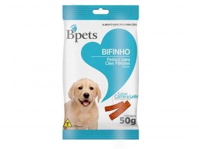 Petisco para Cachorro Filhote Bpets Bifinho - Carne e Leite 50g