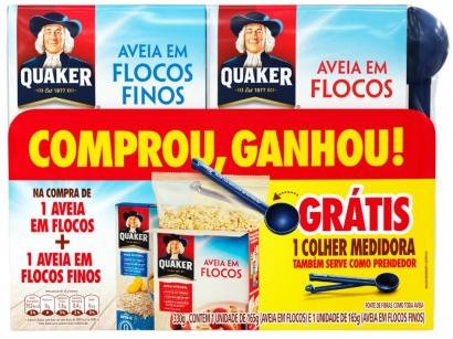 Kit Aveia em Flocos Quaker 2 Unidades - com Colher Medidora
