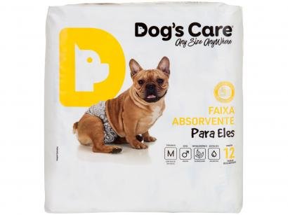 Fralda Descartável para Cachorro Macho M - Dogs Care Para Eles 12 Unidades