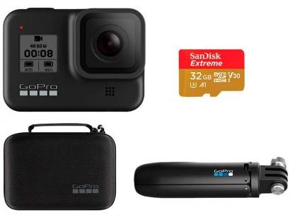 Kit GoPro HERO8 Black Essencial Cartão de 32GB - Shorty