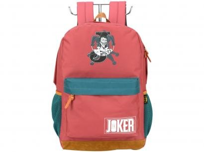 Mochila Juvenil Batman Tam. G Luxcel Coringa - Vermelho