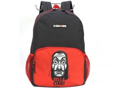 Mochila Juvenil Tam. G Luxcel La Casa de Papel - Vermelho