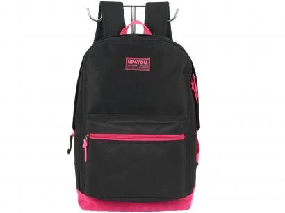 Mochila Juvenil Feminina Tam. G Luxcel UP4YOU - Preta